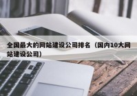 全国最大的网站建设公司排名（国内10大网站建设公司）