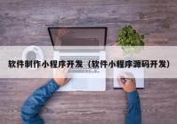 软件制作小程序开发（软件小程序源码开发）