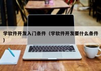 学软件开发入门条件（学软件开发要什么条件）