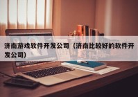 济南游戏软件开发公司（济南比较好的软件开发公司）