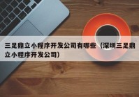 三足鼎立小程序开发公司有哪些（深圳三足鼎立小程序开发公司）