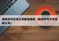 威海软件开发公司都有哪些（威海软件开发有限公司）