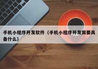 手机小程序开发软件（手机小程序开发需要具备什么）