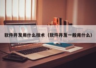 软件开发用什么技术（软件开发一般用什么）