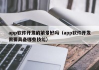 app软件开发的前景好吗（app软件开发需要具备哪些技能）