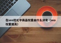 在seo优化中商品权重由什么决定（seo权重提高）